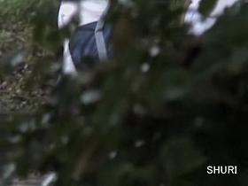 Two schoolgirls followed by skirt sharks on the road