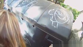 Real teen fucked and facialized in public