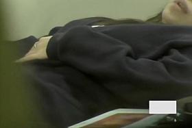 Naughty teen slides hand in panty and masturbates on spy cam