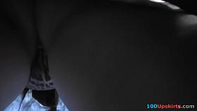 Appetizing and fat ass upskirt close-up video