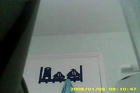 21 yo girl with big boobs getting out of the shower