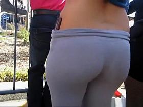 Sexy ass latin chick in tight pants