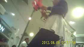 Sexy girl in super mini skirt and black tights-2