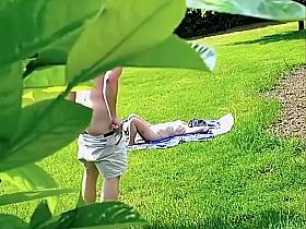 Perverted voyeur caught while jerking off