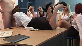 Eager slut cant be kept of his hard dick in front of a crowd