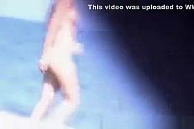 Blonde naked at beach