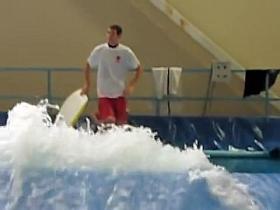 Sexy flowrider bikini downblouse in the aquapark