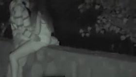 Young couples spied in the night