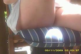 My wife secretly on the terraced1