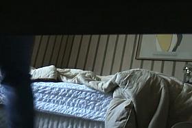 Thick legged amateur girl changes in front of solo spy cam