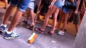 Chasing the girl like it's a movie scene