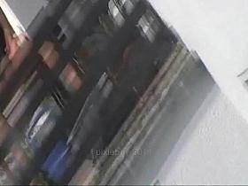 Ohne Slip auf dem Balkon