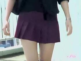 Smoking hot redhead Asian got skirt sharked out of nowhere