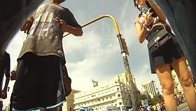 Real schoolgirl chick upskirt voyeur video