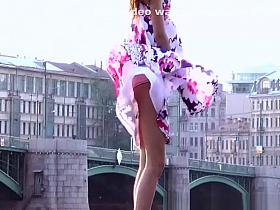 Girl adjusting her panties