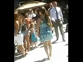 She bent over for me at the market - nice black panties!