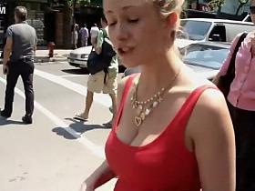 Small talk with dumb blond dog owner