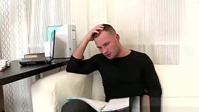 Guy Can'T Stop Staring At His Study Buddy'S Rack.