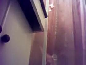 Fantastic cutie comes out of the shower cabin completely naked