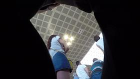 Sexbomb upskirted at the airport