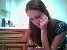 My ravishing roomie chucks a leak inside our bathroom