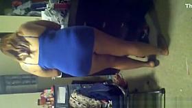 Big ass girl in short dress