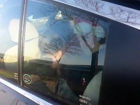 Blowjob in a parked car got spotted