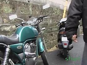 Fiery brown-haired Asian angel gets nicely fooled by some sharking fella