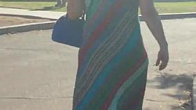 Wide hips in sun dress