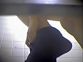 A common changing room amateur just getting dressed