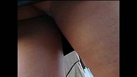 Upskirt.. MILF enters the Tram. (Blue panties)