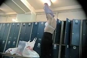 Milfs with sexy body goodies in a changing room spy movie