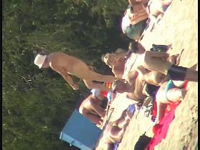 Skinny amateur blonde nudist voyeur video