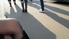 Mature woman in stockings and boots