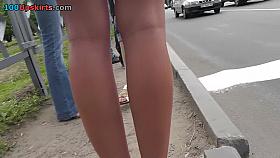 Peek up white lace costume