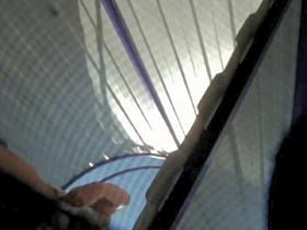 Girl is changing and flashing her adorable naked bun