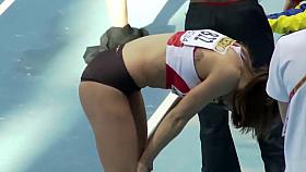 Serbian sportswoman competes in athletics events in tight clothes