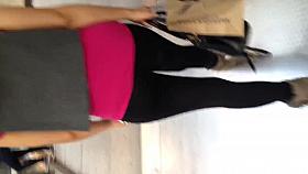 Sexy Asian Milf in see thru leggings