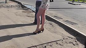 Astonishing non-professional upskirt clip