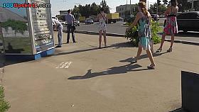 Flirty darksome lace panty upskirt movie