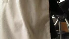 Stockings upskirt in a bus