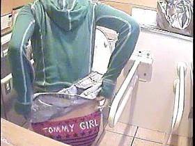 Girls are pissing in the hospital toilet