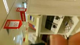 Exhibitionist wife in shopping mall