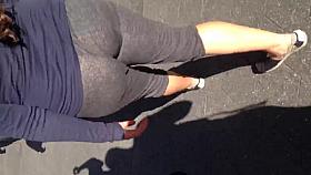 White girl in see thru sweats 2