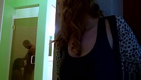 Spying redhead gets pussy stuffed