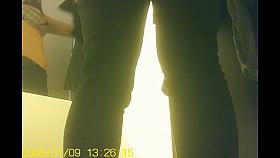 Sexy spy cam scenes with long legs in the change room