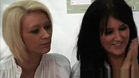 Naked guys hard dick gets the cfnm sluts going at the office