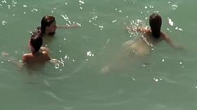 Pretty Ladies Get Naked On The Beach