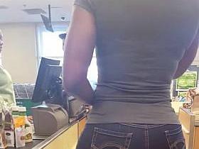 Candid Bubble butt ebony at Publix 2