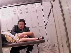 Director fucks an asian student in japanese voyeur movie